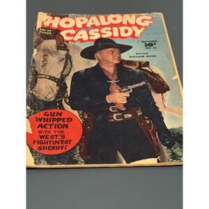 VINTAGE 1949 HOPALONG CASSIDY COMIC BOOK #35 - "GUN WHIPPED ACTION" - ROUGH COND